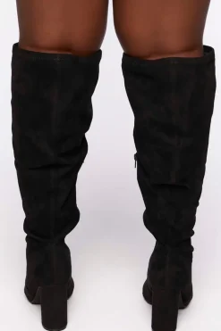 Faux Suede Over-The-Knee Boots (Wide)