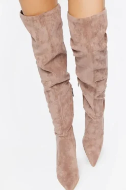 Faux Suede Over-The-Knee Boots