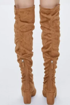 Faux Suede Over-The-Knee Boots