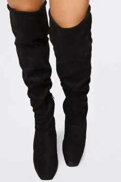 Faux Suede Over-The-Knee Boots