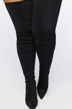 Faux Suede Over-The-Knee Boots (Wide)