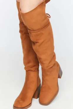 Faux Suede Over-The-Knee Boots