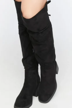 Faux Suede Over-The-Knee Boots