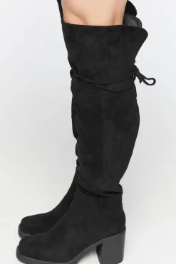 Faux Suede Over-The-Knee Boots