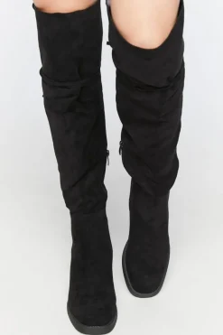 Faux Suede Over-The-Knee Boots