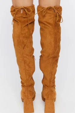 Faux Suede Over-The-Knee Boots