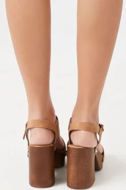 Faux Suede Platform Block Heels