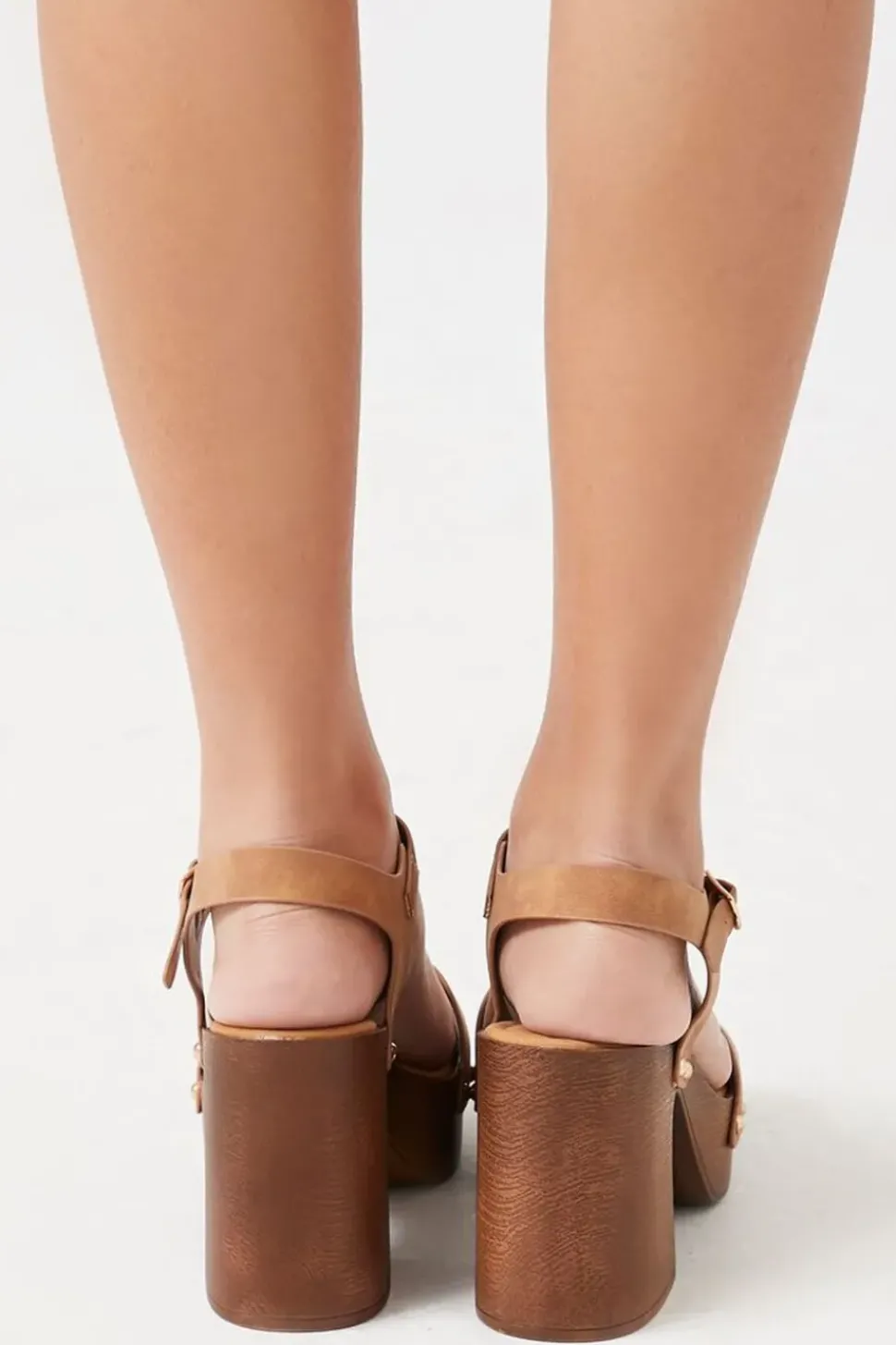 Faux Suede Platform Block Heels
