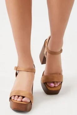 Faux Suede Platform Block Heels