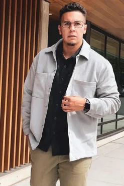 Faux Suede Pocket Shirt