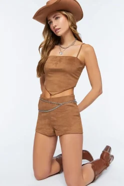 Faux Suede Shorts