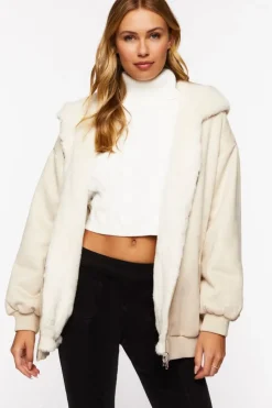 Faux Suede Zip-Up Jacket