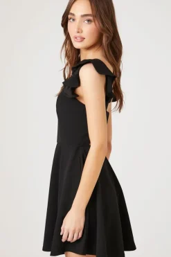 Fit & Flare Ruffle Mini Dress