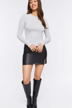 Fitted Sweater-Knit Top