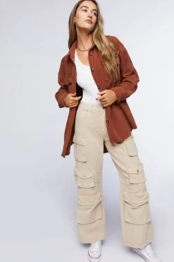 Fleece Button-Front Shacket