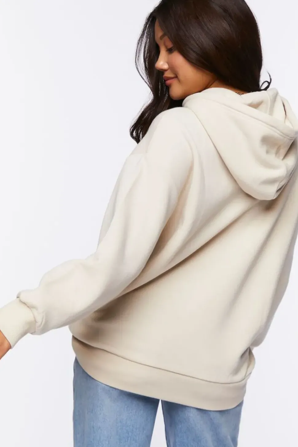 Fleece Drop-Sleeve Hoodie