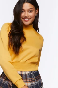 Fleece Mock Neck Pullover