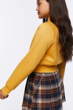 Fleece Mock Neck Pullover