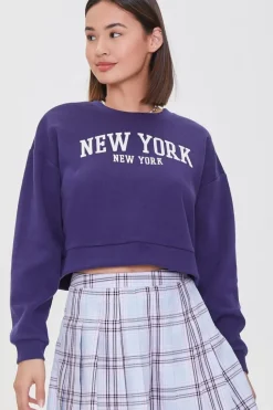 Fleece New York Graphic Pullover