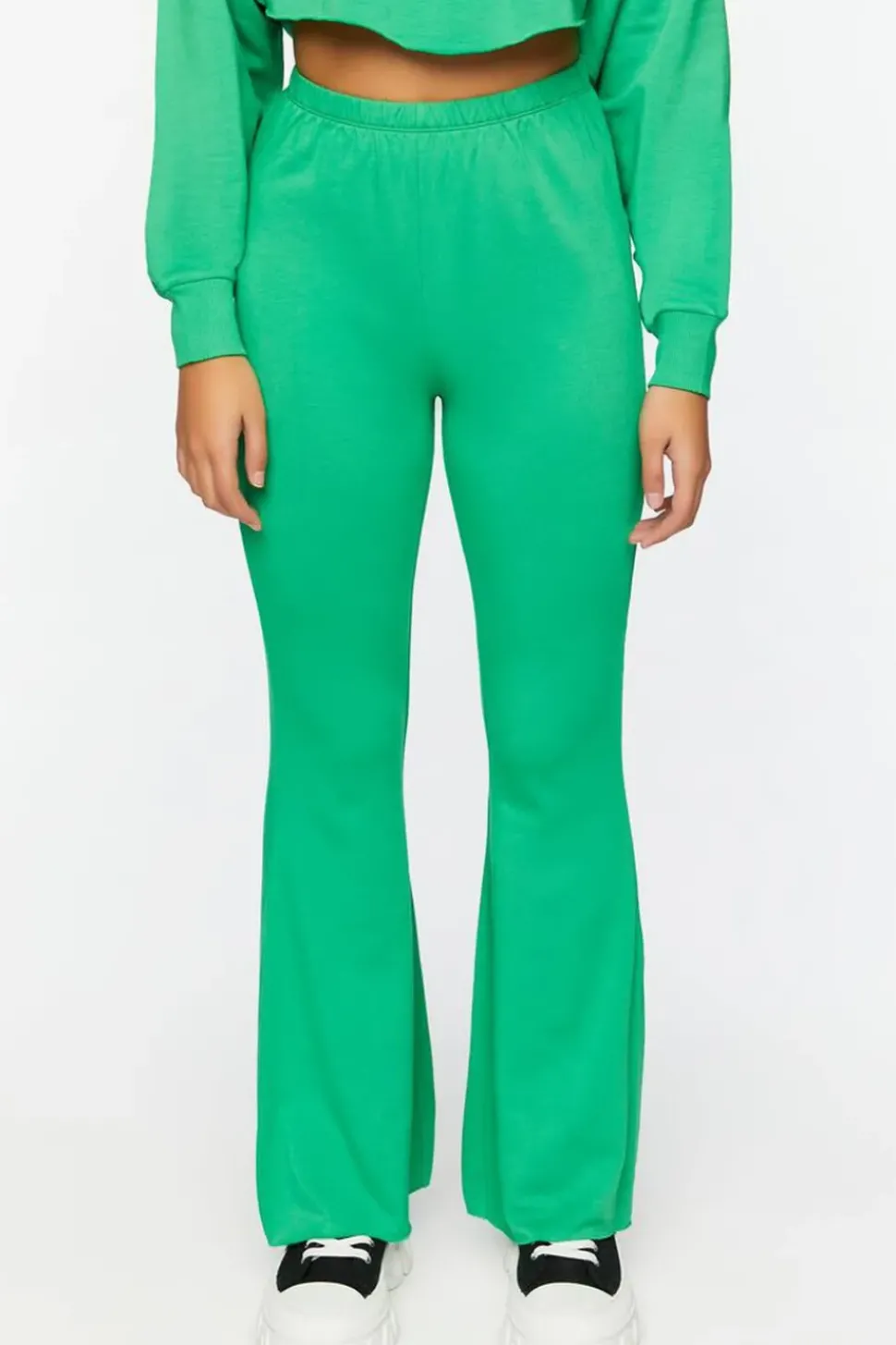 Fleece Raw-Cut Flare Sweatpants