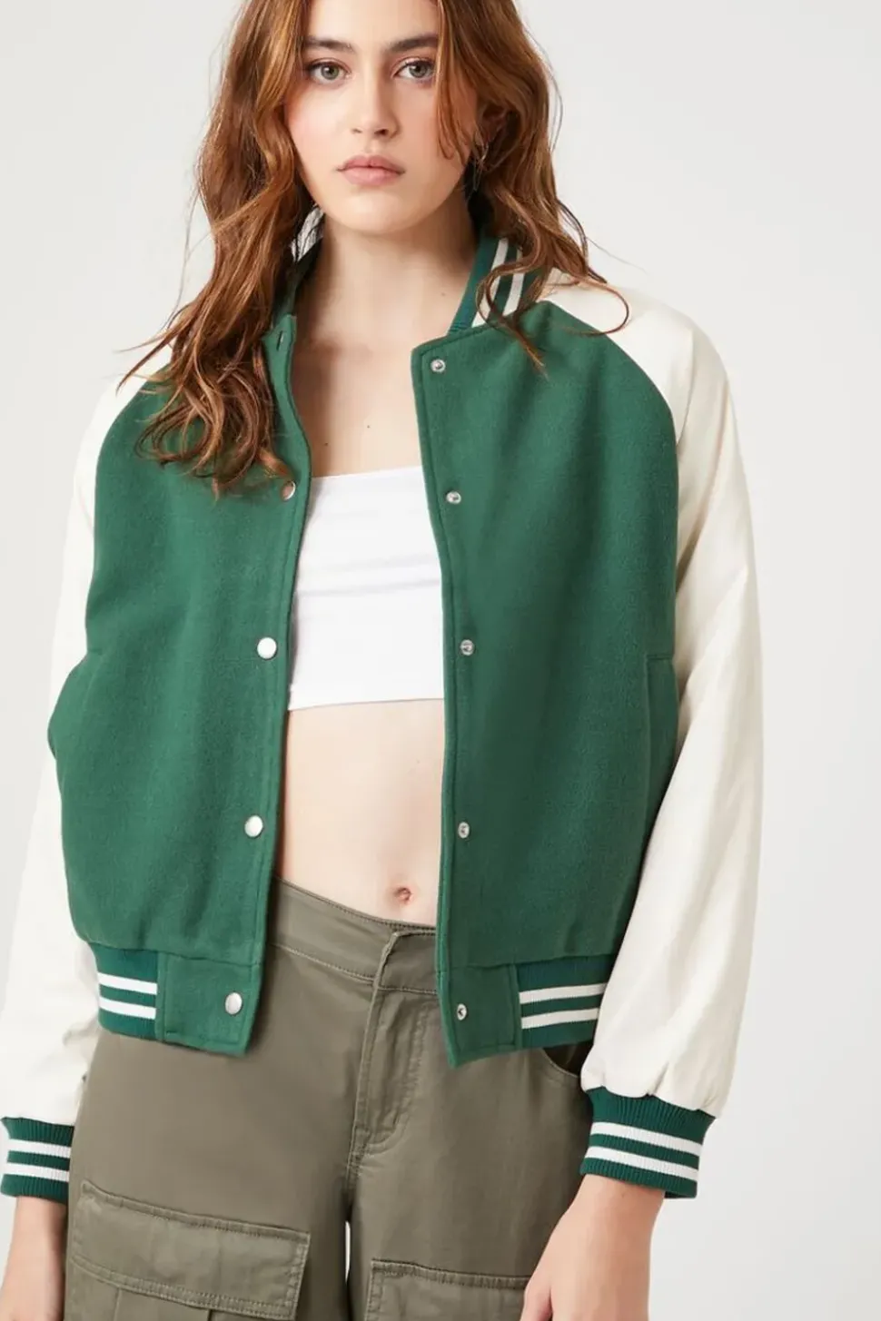 Fleece Varsity Bomber Jacket