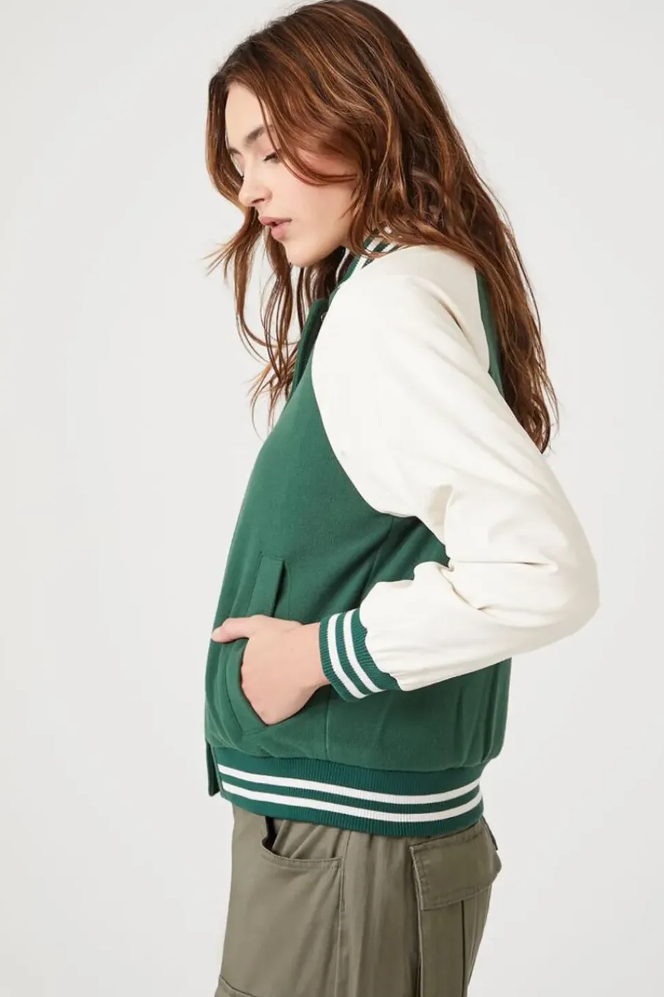 Fleece Varsity Bomber Jacket