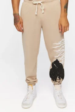Fleece Wolf Graphic Joggers