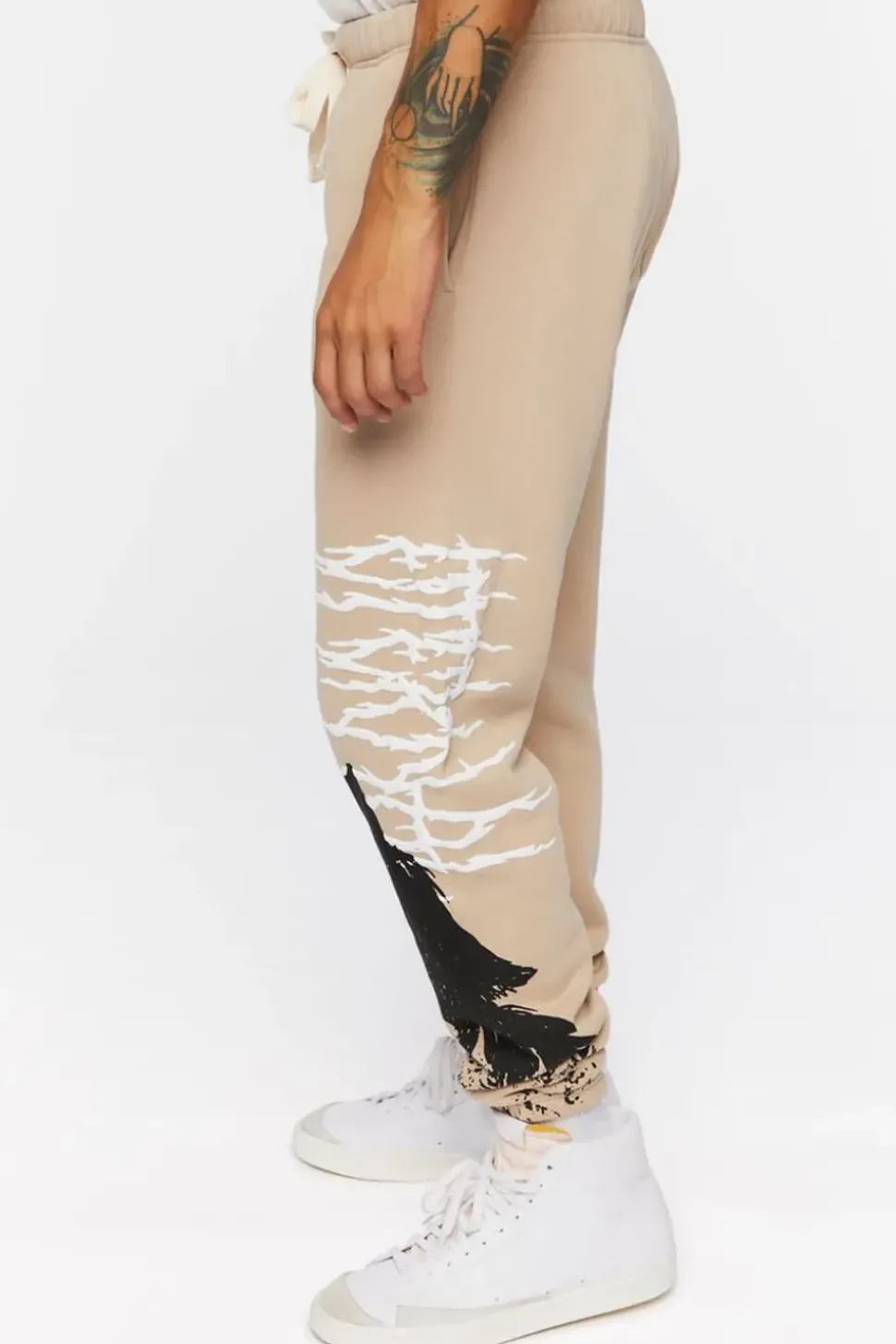 Fleece Wolf Graphic Joggers