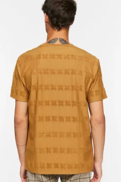 Flocked Geo Crew Tee