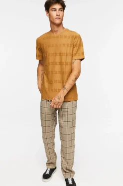 Flocked Geo Crew Tee