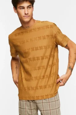 Flocked Geo Crew Tee