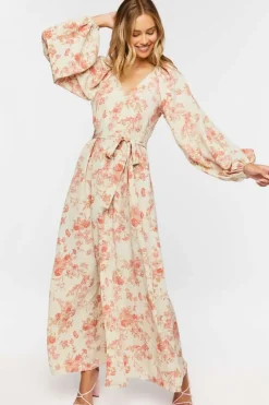Floral Belted Maxi Dress