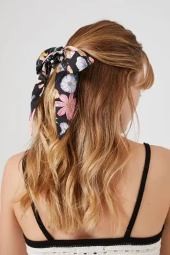 Floral Bow Scrunchie