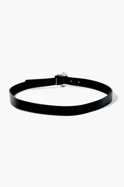 Floral Buckle Faux Leather Belt