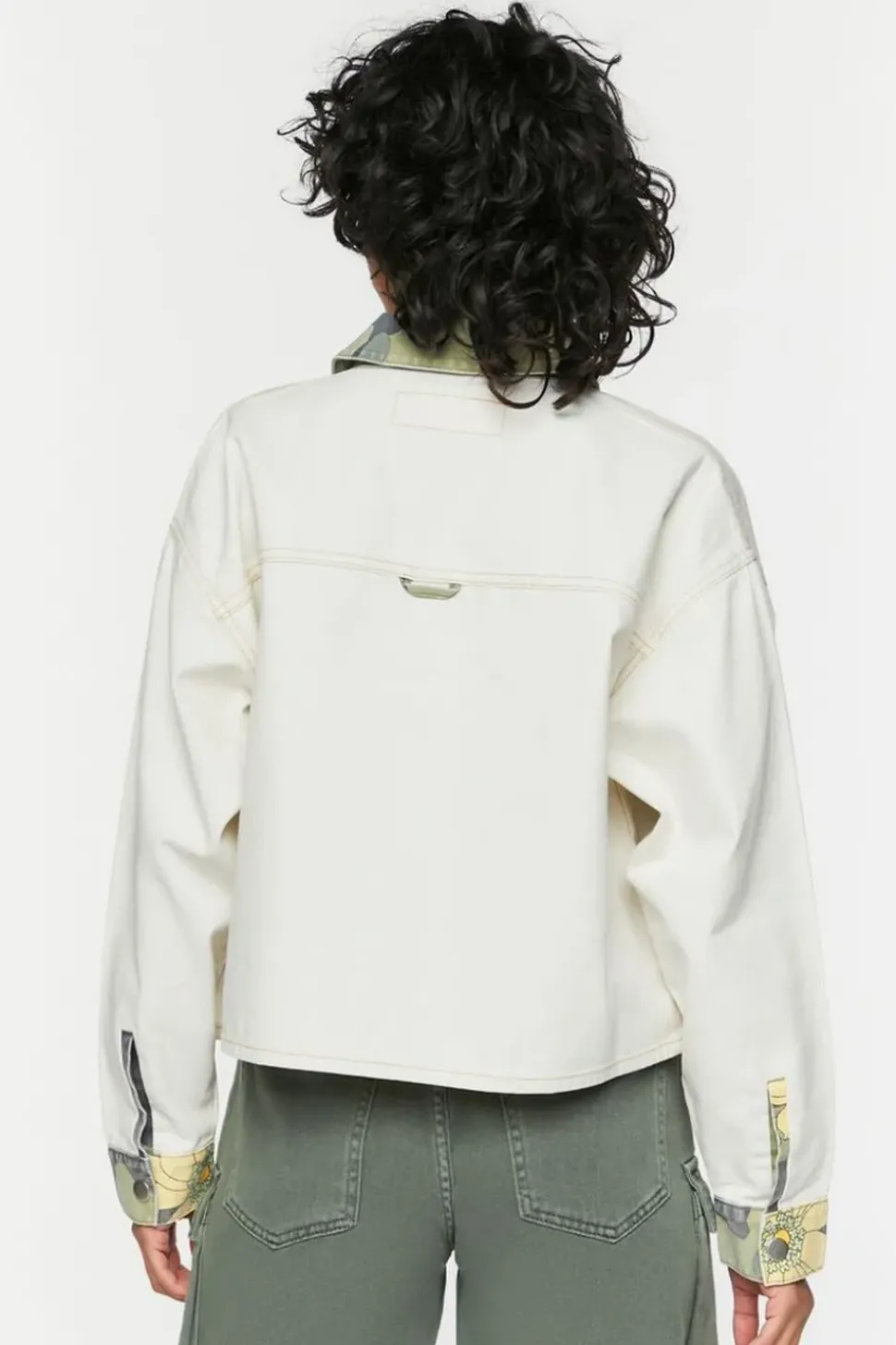 Floral Camo Colorblock Shacket