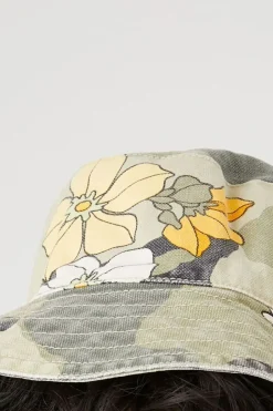 Floral Camo Print Bucket Hat