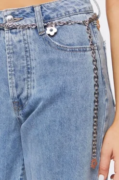 Floral Charm Chain Belt