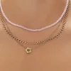 Floral Charm Layered Necklace Set