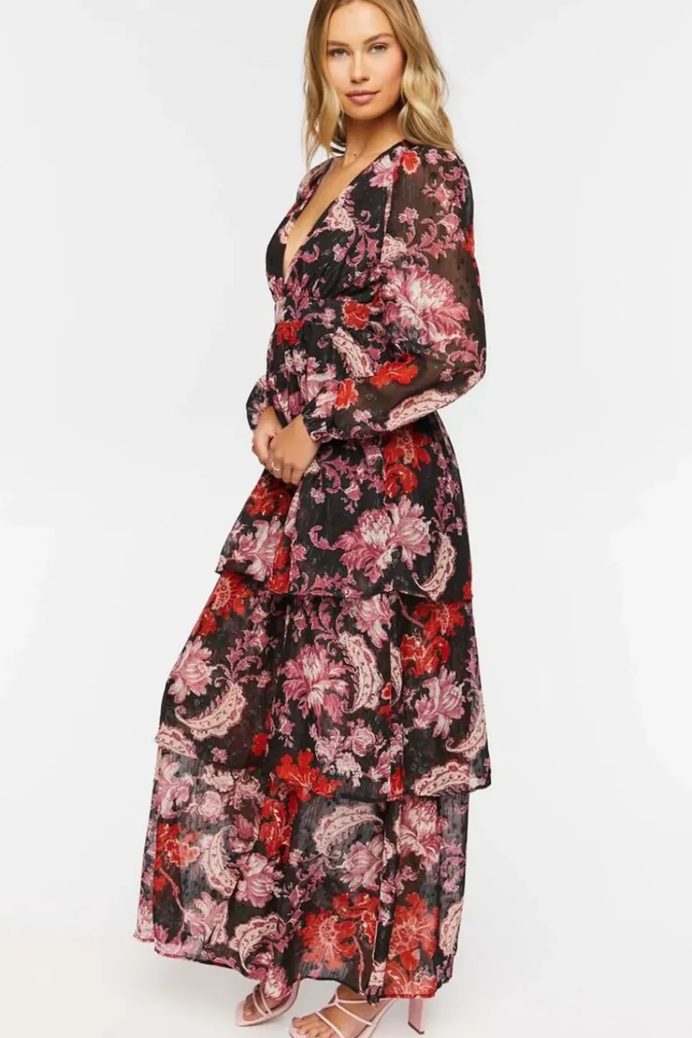 Floral Chiffon Maxi Dress
