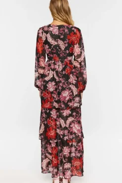 Floral Chiffon Maxi Dress