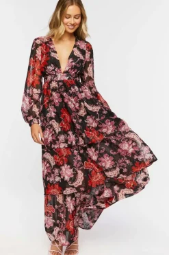 Floral Chiffon Maxi Dress