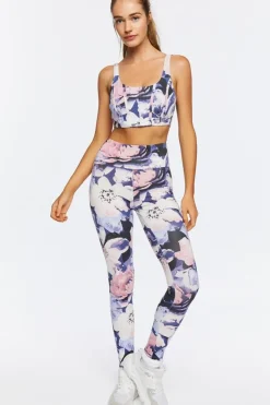 Floral Corset Sports Bra