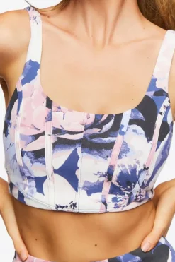 Floral Corset Sports Bra