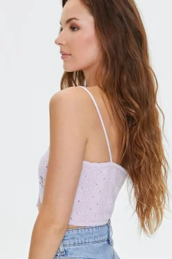 Floral Crochet Cropped Cami