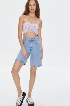 Floral Crochet Cropped Cami