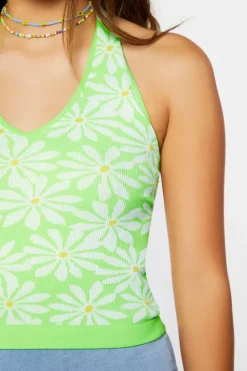 Floral Cropped Halter Top