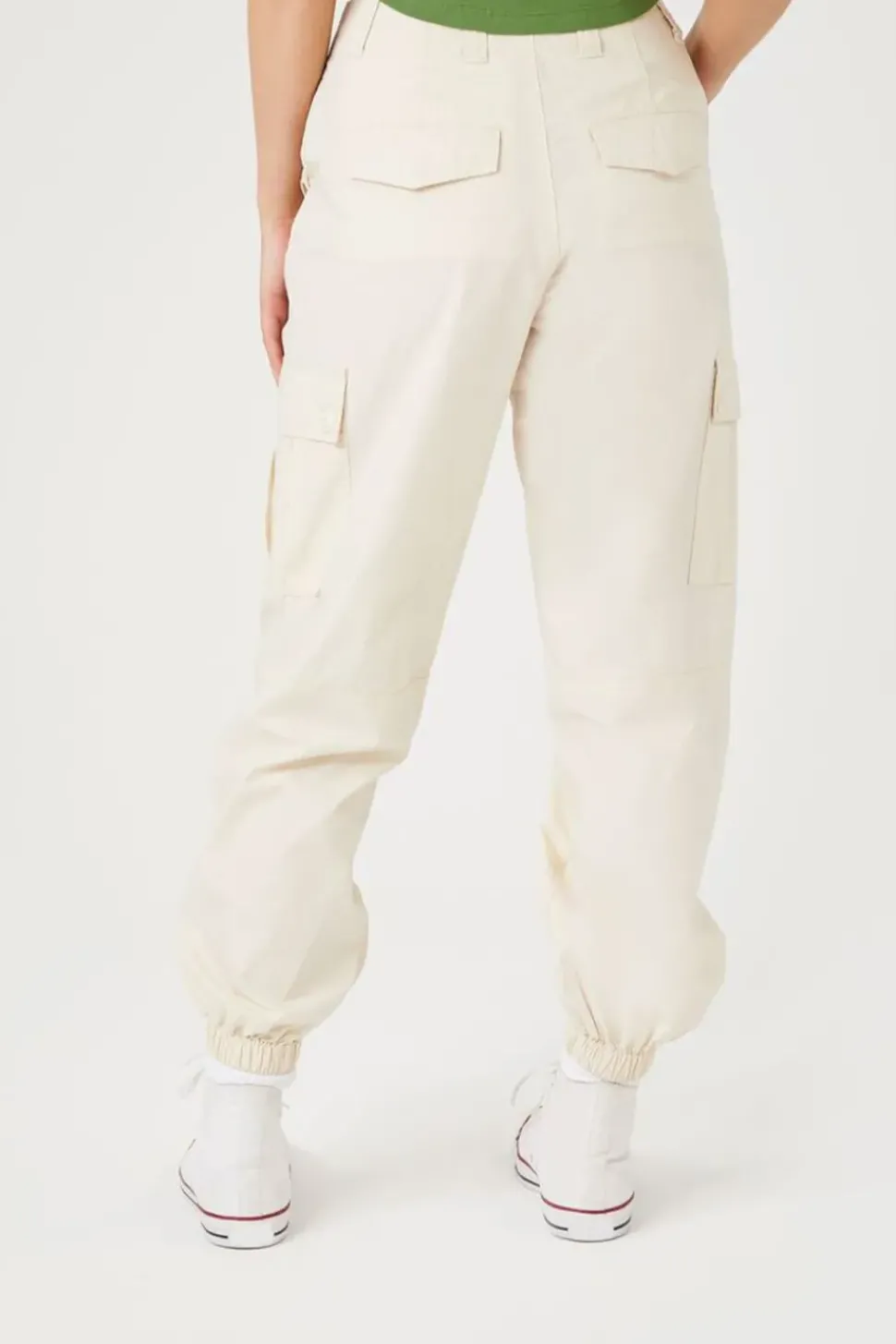 Floral Embroidered Cargo Joggers