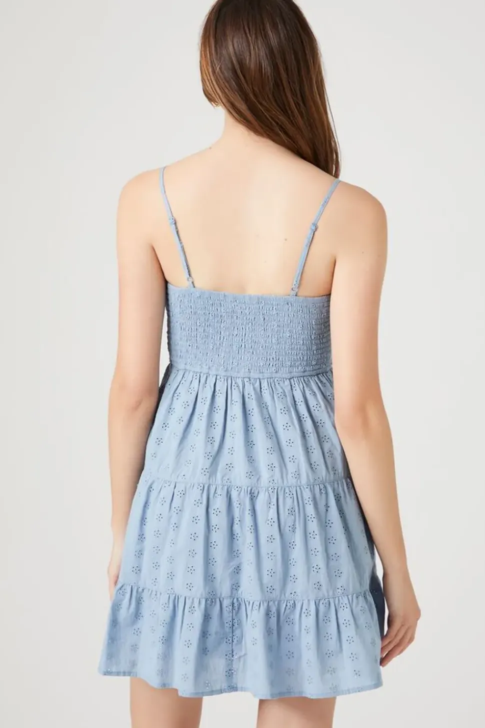 Floral Eyelet Cami Mini Dress