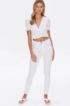 Floral Eyelet Crop Top