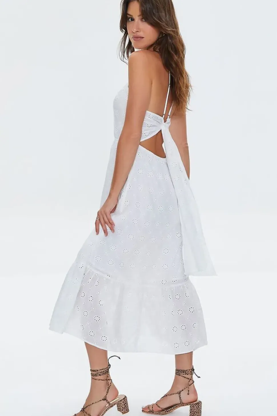 Floral Eyelet Midi Dress